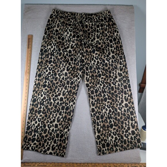 No Boundaries Cargo Wide Leg Pant Women's XXL 20 Cheetah print New - Picture 12 of 12